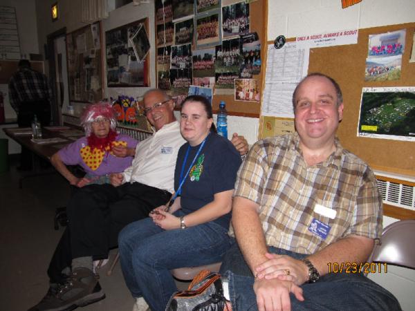 Pat is peeved.  These guys get to mug the camera and she has the cool costume