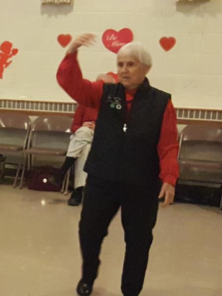 Jean directing traffic in the square